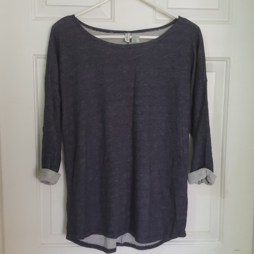 Long Blue Divided Sweatshirt